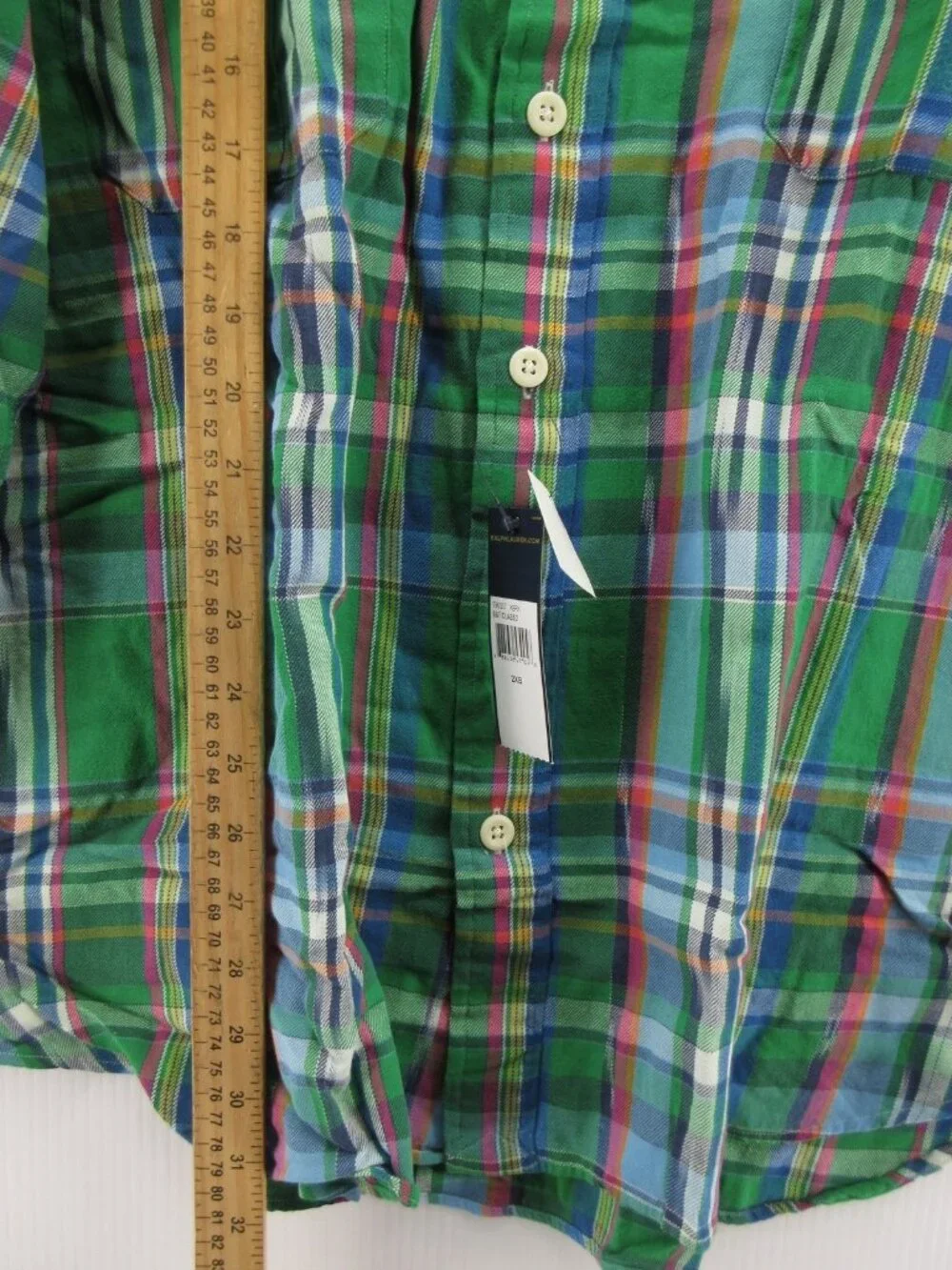 Polo Ralph Lauren Shirt 2XB Big Flannel Plaid Button Up Flap Pockets